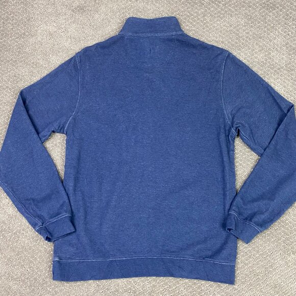 Johnnie-O Sully 1/4 Zip Pullover Men's Medium Midnight Navy Blue Sweatshirt - Picture 6 of 12